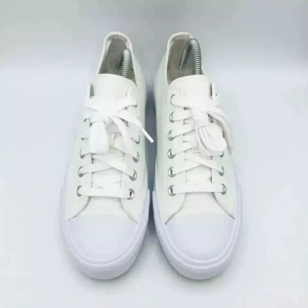 No Boundaries Shoes Womens Size 10 Canvas White Sneaker Comfort Shoe Lace Up - Picture 4 of 11